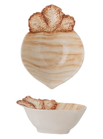 Bloomingville Miska "Mimosa" w kolorze brązowym do serwowania - Ø 16,5 cm