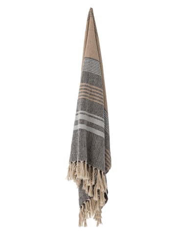 Bloomingville Plaid "Ferrara" in Blau - (L)160 x (B)130 cm