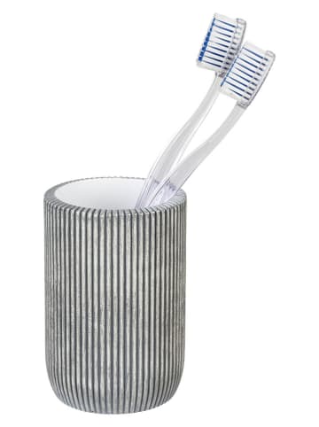 Schöner Wohnen Kollektion Zahnputzbecher ''Antella'' in Grau - (H)11,5 x Ø 7 cm