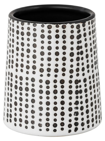 Schöner Wohnen Kollektion Zahnputzbecher ''Brento'' in Schwarz/ Weiß - (H)10 x Ø 9 cm