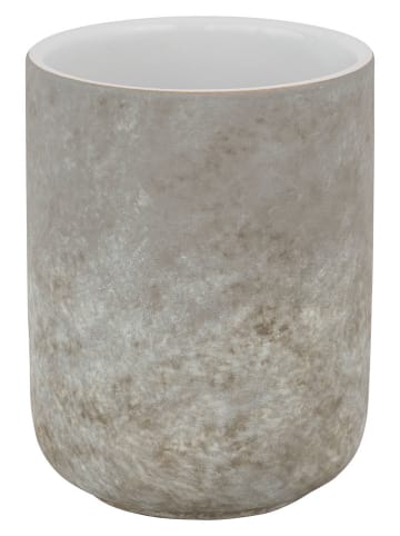 Schöner Wohnen Kollektion Zahnputzbecher ''Londa'' in Dunkelgrau - (H)10 x Ø 8 cm