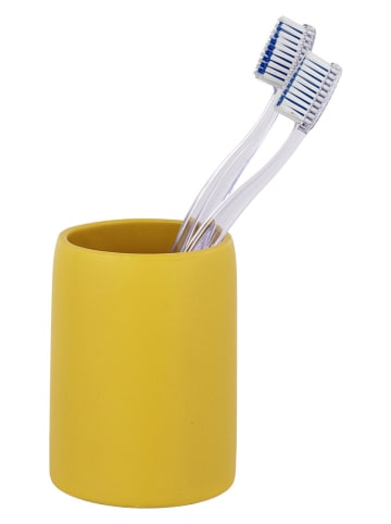 Schöner Wohnen Kollektion Zahnputzbecher ''Funo'' in Gelb - (H)10,5 x Ø 7,5 cm in Gelb