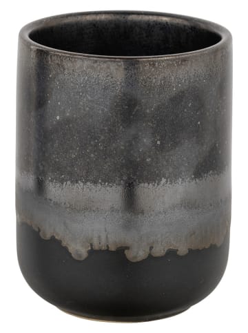 Schöner Wohnen Kollektion Zahnputzbecher ''Riolo'' in Dunkelgrau - (H)10 x Ø 8 cm