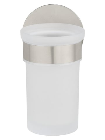 Schöner Wohnen Kollektion Zahnputzbecher ''Meleto'' in Weiß/ Silber - (H)12 cm