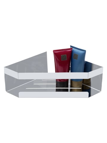 Schöner Wohnen Kollektion Eckablage "Meleto" in Silber - (B)18 x (H)8 x (T)28,5 cm