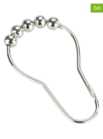 Schöner Wohnen Kollektion 16er-Set: Duschvorhangringe in Silber - (B)3 x (H)3 cm