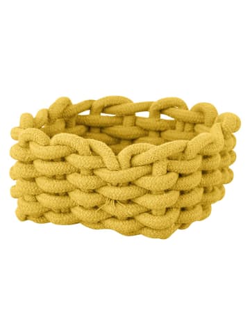 Schöner Wohnen Kollektion Badkorb "Melara" in Senf - (B)16,5 x (H)7,5 x (T)16,5 cm