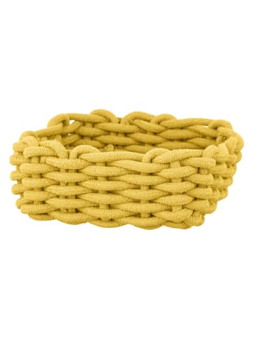 Schöner Wohnen Kollektion Badkorb "Melara" in Senf - (B)21,5 x (H)7,5 x (T)21,5 cm