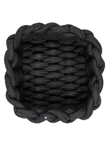 Schöner Wohnen Kollektion Badkorb "Melara" in Schwarz - (B)16,5 x (H)7,5 x (T)16,5 cm