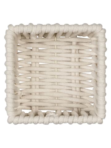 Schöner Wohnen Kollektion Badkorb "Zovo" in Creme - (B)15 x (H)10 x (T)15 cm