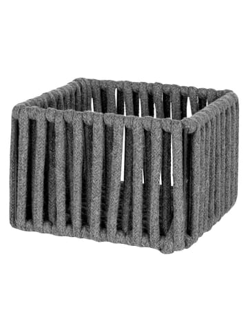 Schöner Wohnen Kollektion Badkorb "Zovo" in Grau - (B)15 x (H)10 x (T)15 cm