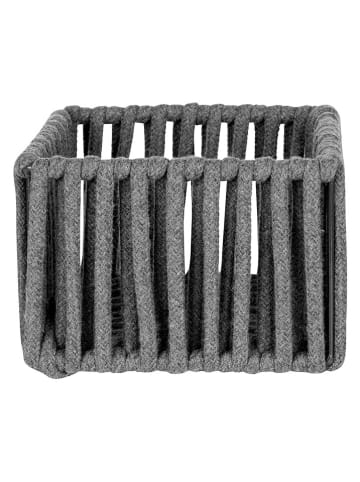 Schöner Wohnen Kollektion Badkorb "Zovo" in Grau - (B)15 x (H)10 x (T)15 cm
