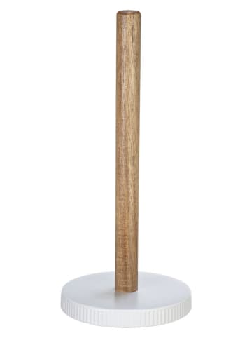 Schöner Wohnen Kollektion Küchenrollenhalter "Refia" in Hellbraun/ Weiß - (H)32 x Ø 14 cm