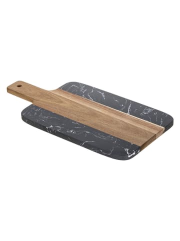 Schöner Wohnen Kollektion Schneidebrett "Atami" in Hellbraun/ Schwarz - (L)27 x (B)18 cm