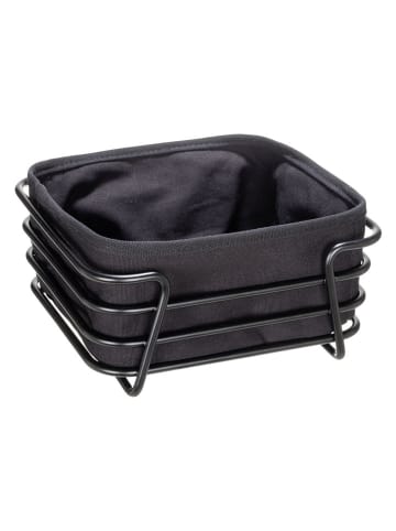 Schöner Wohnen Kollektion Brotkorb "Kendra" in Schwarz - (B)21 x (H)9 x (T)21 cm