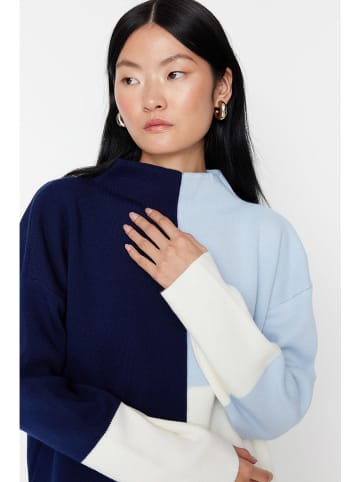 trendyol Trui donkerblauw/wit/lichtblauw