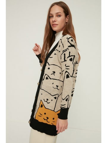 trendyol Vest beige/zwart/oranje