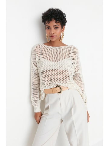 trendyol Sweter w kolorze kremowym