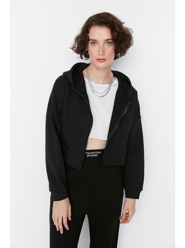 trendyol Sweatjacke in Schwarz