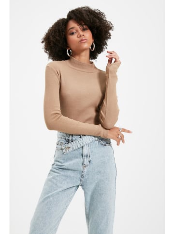 trendyol Longsleeve lichtbruin