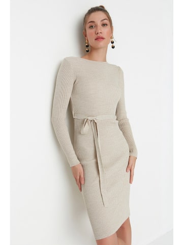 trendyol Strickkleid in Sand