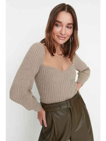 trendyol Sweter w kolorze beżowym