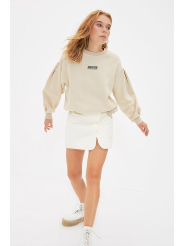 trendyol Bluza w kolorze beżowym