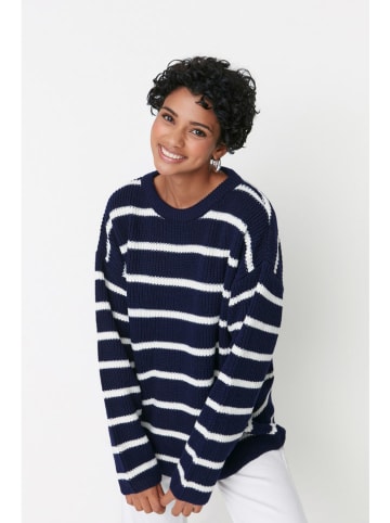 trendyol Trui donkerblauw/wit