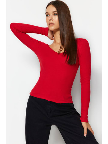trendyol 2-delige set: longsleeves zwart/rood