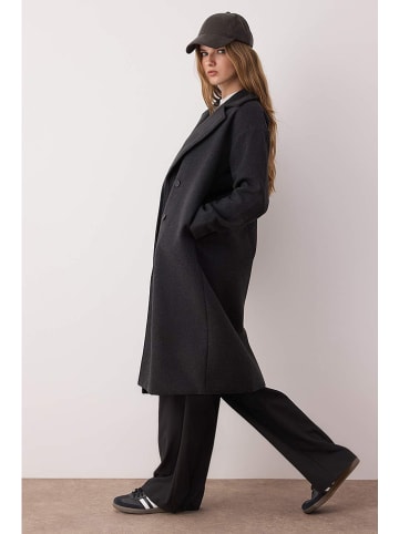 trendyol Płaszcz przejściowy w kolorze antracytowym