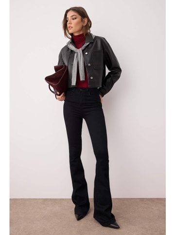 trendyol Kunstlederjacke in Schwarz