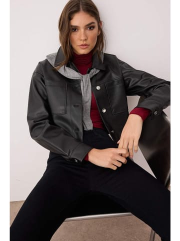 trendyol Kunstlederjacke in Schwarz