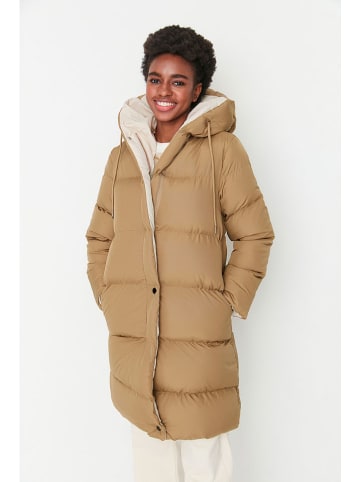 trendyol Omkeerbare wintermantel lichtbruin/crème