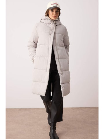 trendyol Omkeerbare wintermantel wit/beige