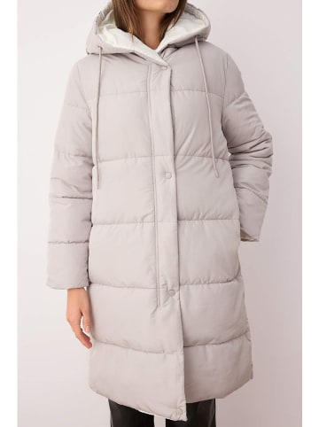 trendyol Wende-Wintermantel in Weiß/ Beige