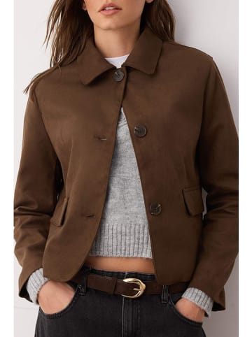 trendyol Kurtka koszulowa w kolorze ciemnobrązowym