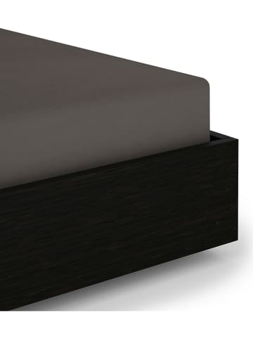 Heckett Lane Satin-Spannbettlaken "Elementi" in Anthrazit