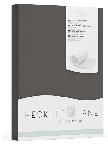 Heckett Lane Satijnen hoeslaken "Elementi" antraciet