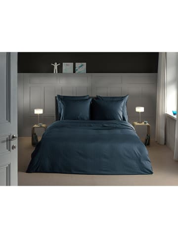 Heckett Lane Satijnen beddengoedset "Banda" donkerblauw