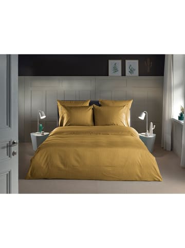 Heckett Lane Satin-Bettwäsche-Set "Banda" in Gold