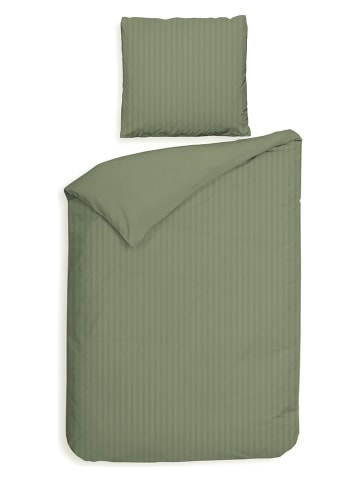 Heckett Lane Satijnen beddengoedset "Banda" groen