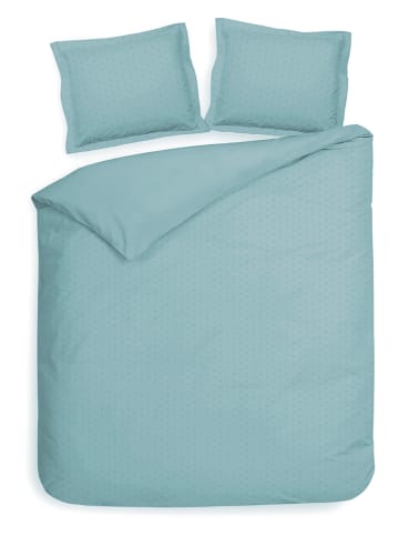 Heckett Lane Satijnen beddengoedset "Punto" lichtblauw