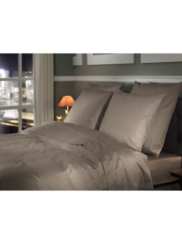 Heckett Lane Satin-Bettwäsche-Set "Punto" in Taupe