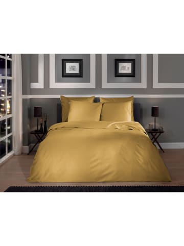 Heckett Lane Satijnen beddengoedset "Punto" geel