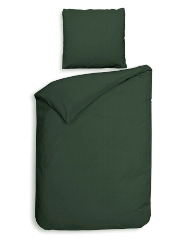Heckett Lane Satijnen beddengoedset "Punto" groen
