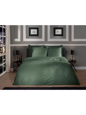 Heckett Lane Satijnen beddengoedset "Punto" groen