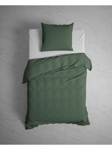Heckett Lane Komplet pościeli satynowej "Banda" w kolorze zielonym