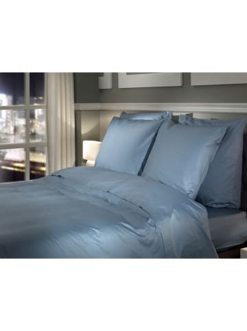 Heckett Lane Satijnen beddengoedset "Punto" blauw