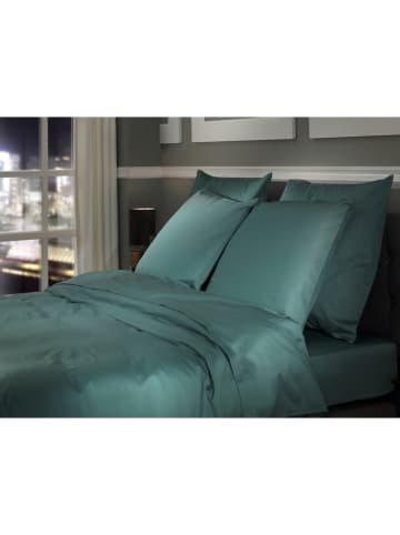 Heckett Lane Satin-Bettwäsche-Set "Punto" in Grün