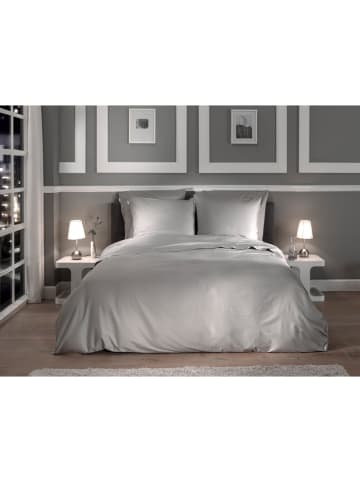 Heckett Lane Satijnen beddengoedset "Punto" grijs